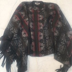Ecote cape with Fringe